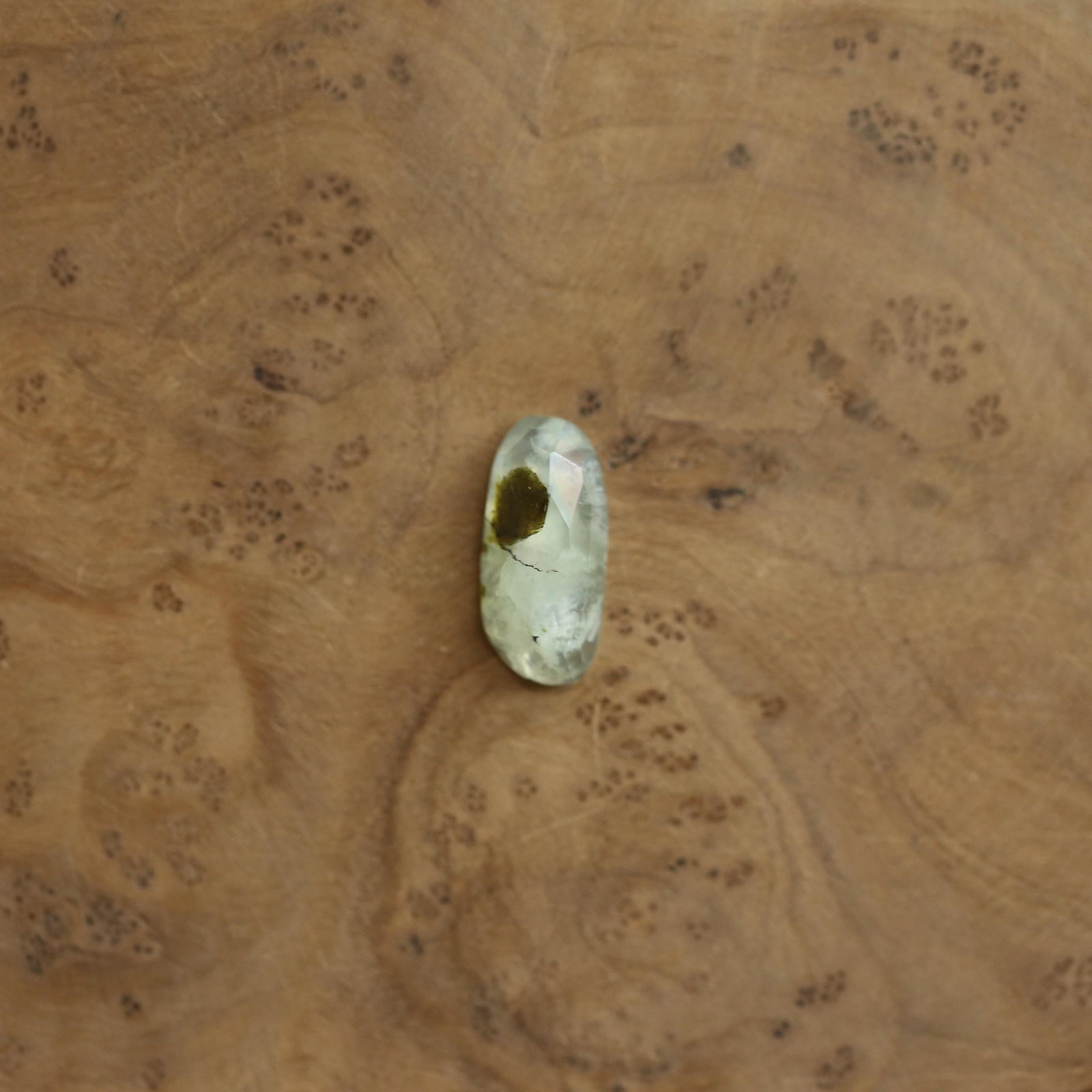 Prehnite Chunky Boho Ring - Faceted GreenPrehnite Ring - Silversmith Ring