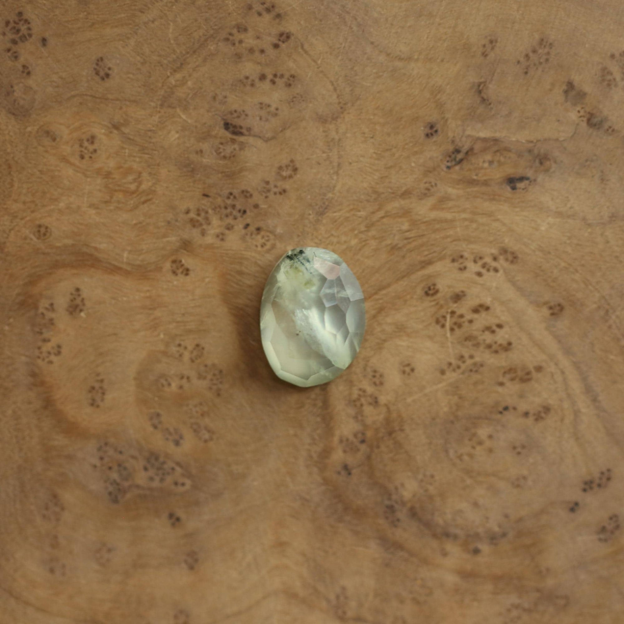 Prehnite Chunky Boho Ring - Faceted GreenPrehnite Ring - Silversmith Ring