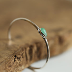 Jade Cuff Bracelet - Burma Jade Bracelet - Jade Silver Bangle