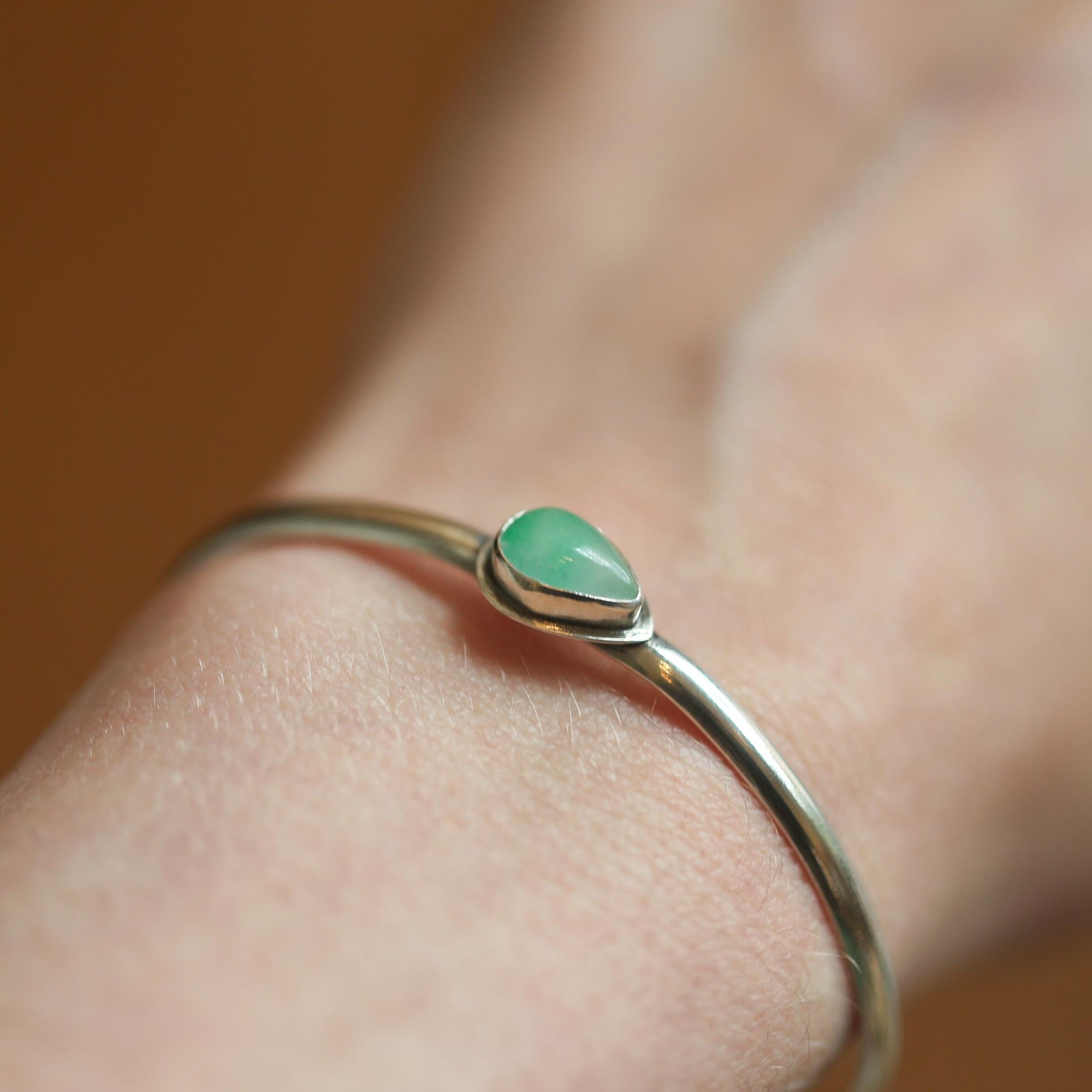Jade Cuff Bracelet - Burma Jade Bracelet - Jade Silver Bangle