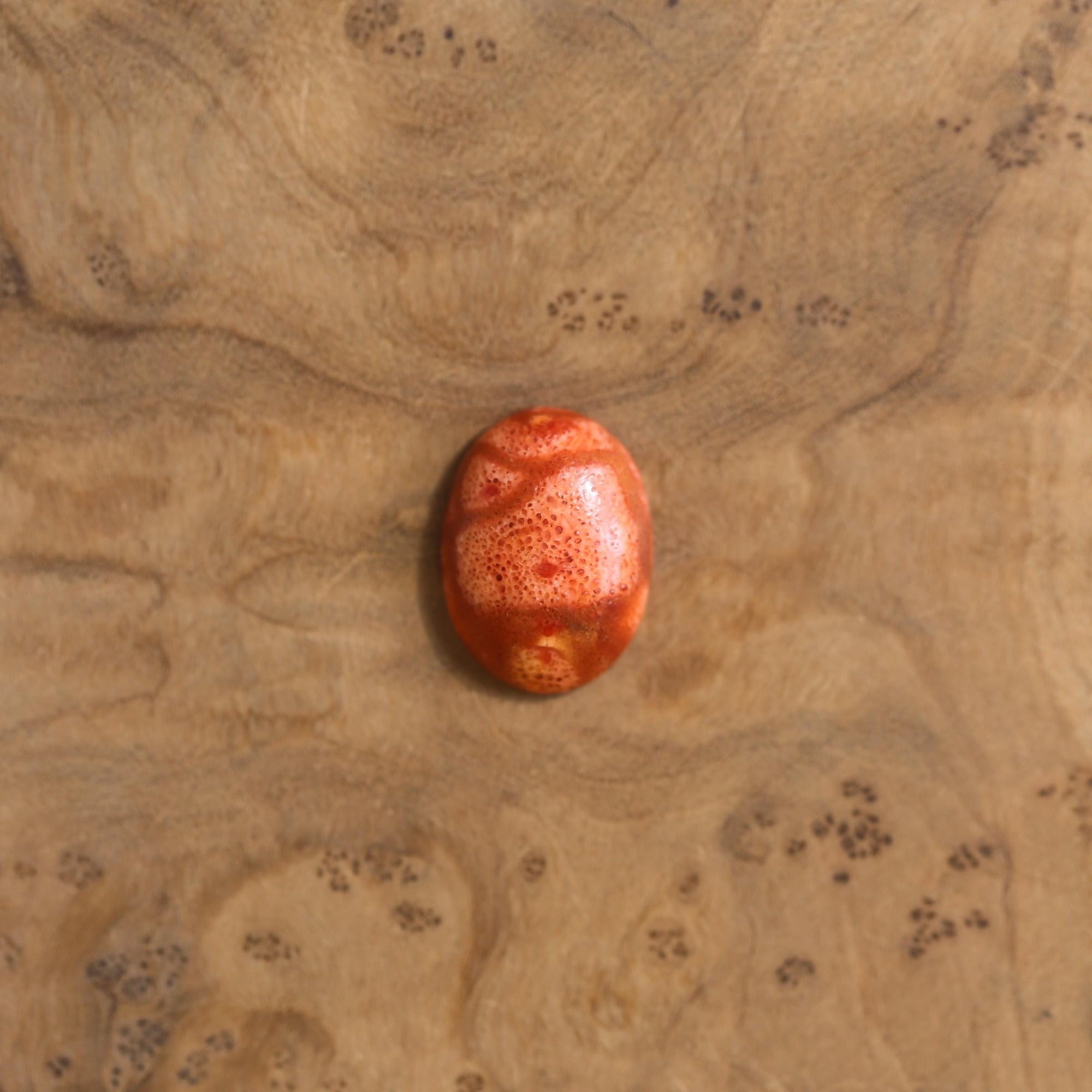 Red Sponge Coral Boho Ring - Silversmith Ring - Boho Red Coral Ring