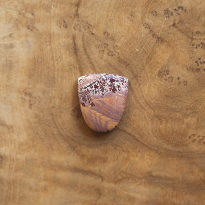 Sonora Jasper Shield Bracelet - Sterling Silver Bangle - Choose Your Stone