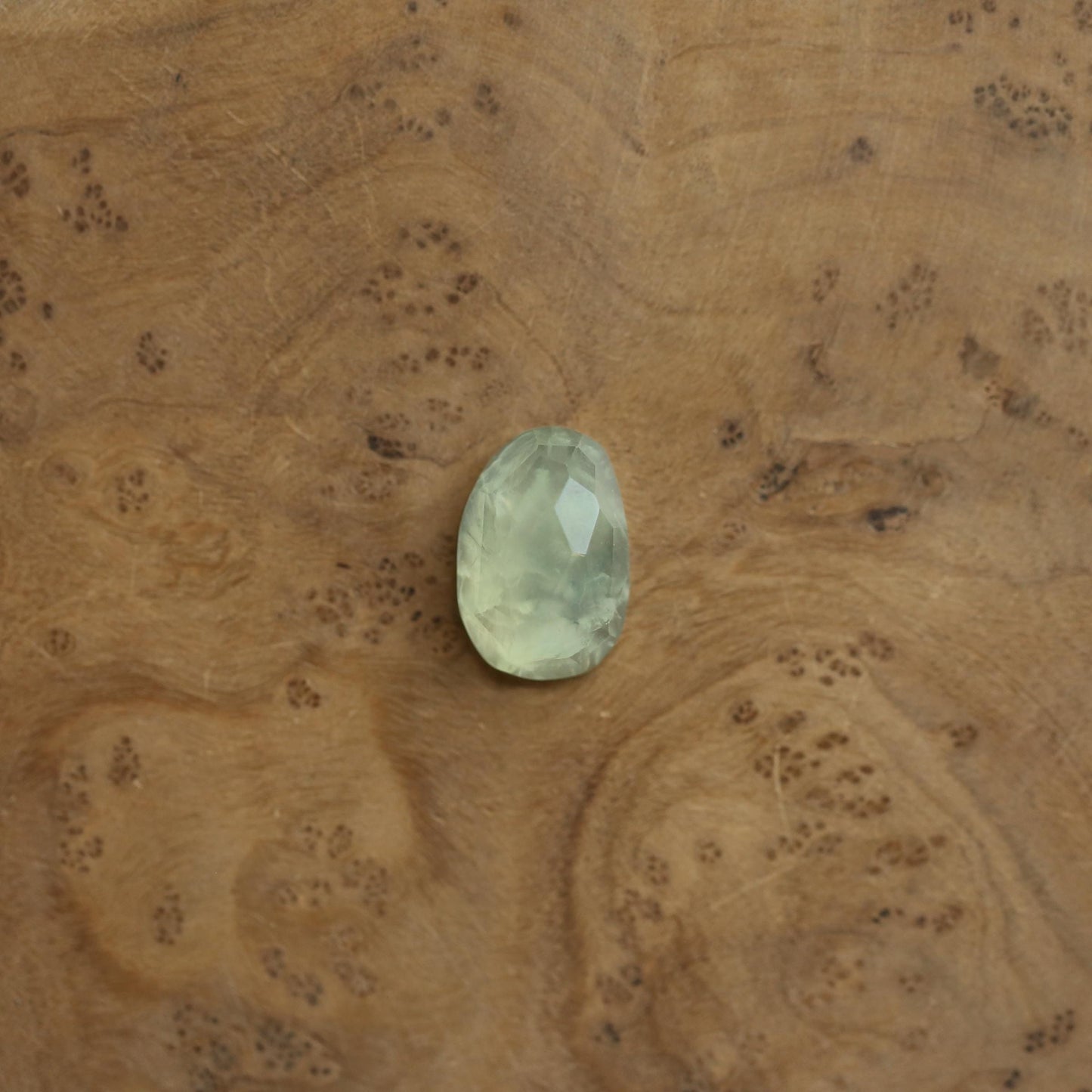 Handmade Sterling Silver Green Prehnite Ring – Chunky Boho Design