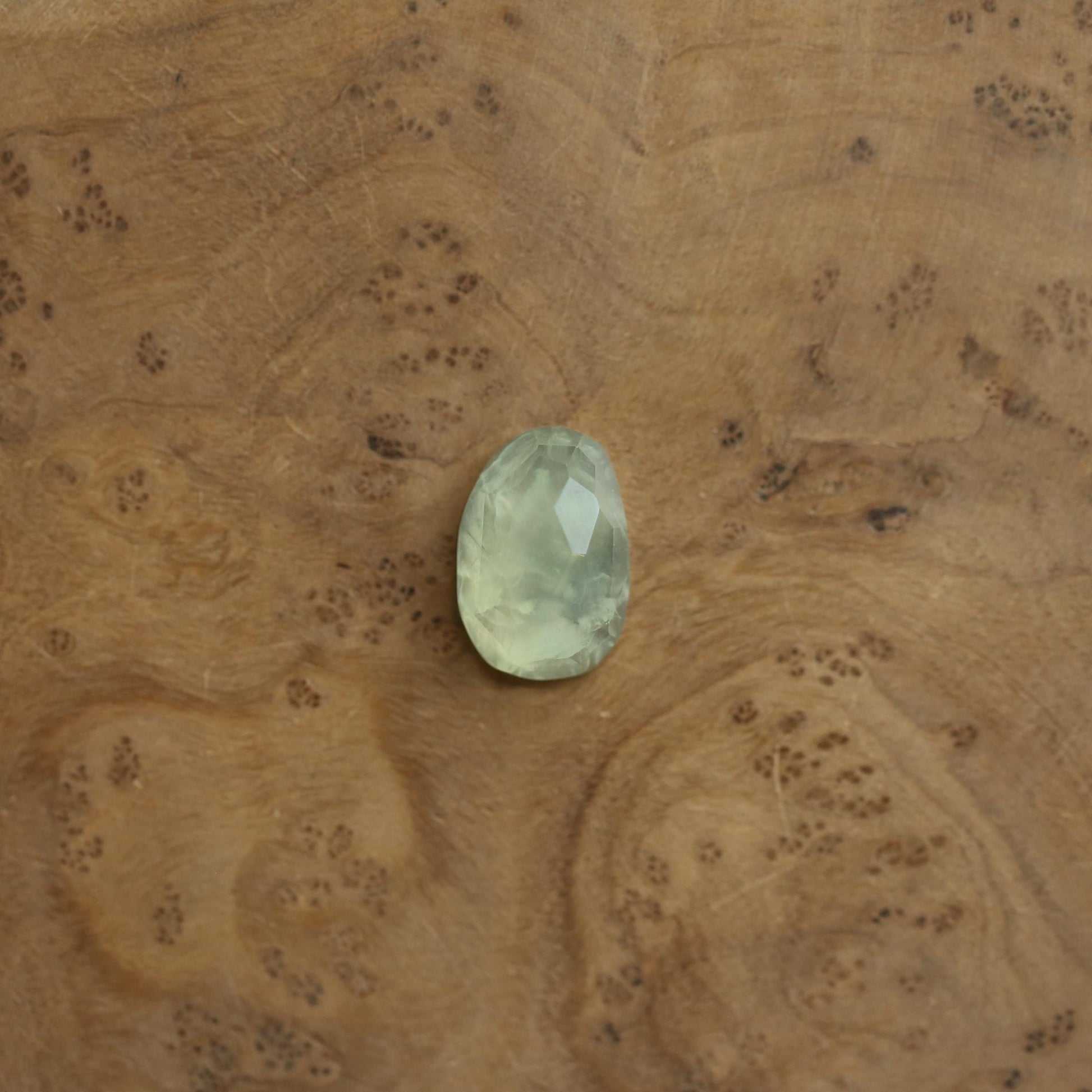 Handmade Sterling Silver Green Prehnite Ring – Chunky Boho Design