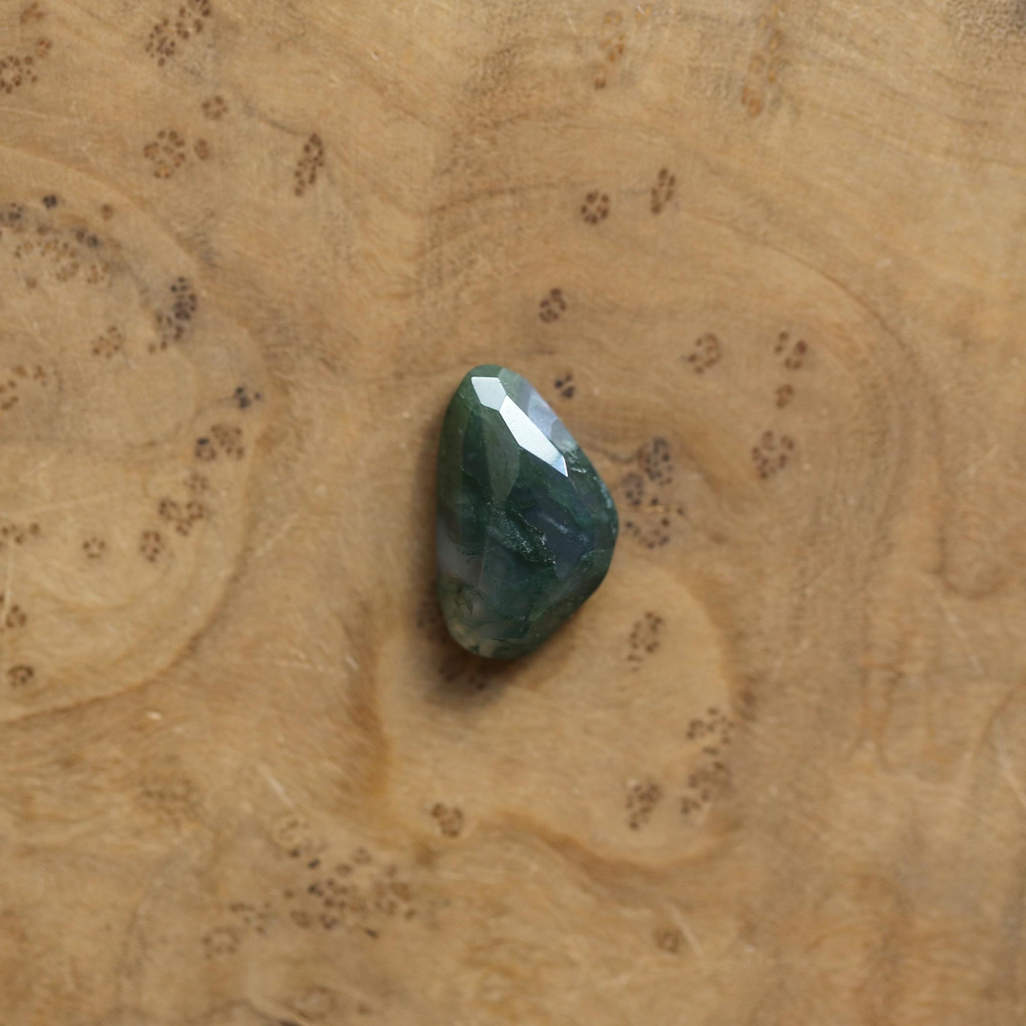 Green Moss Agate Boho Ring - Choose Your Stone - Sterling Silver