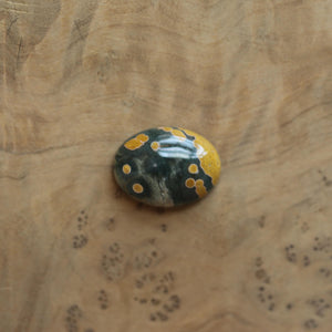 Custom Ocean Jasper East West Oval Ring - .925 Sterling Silver - Unisex - Men's Ring