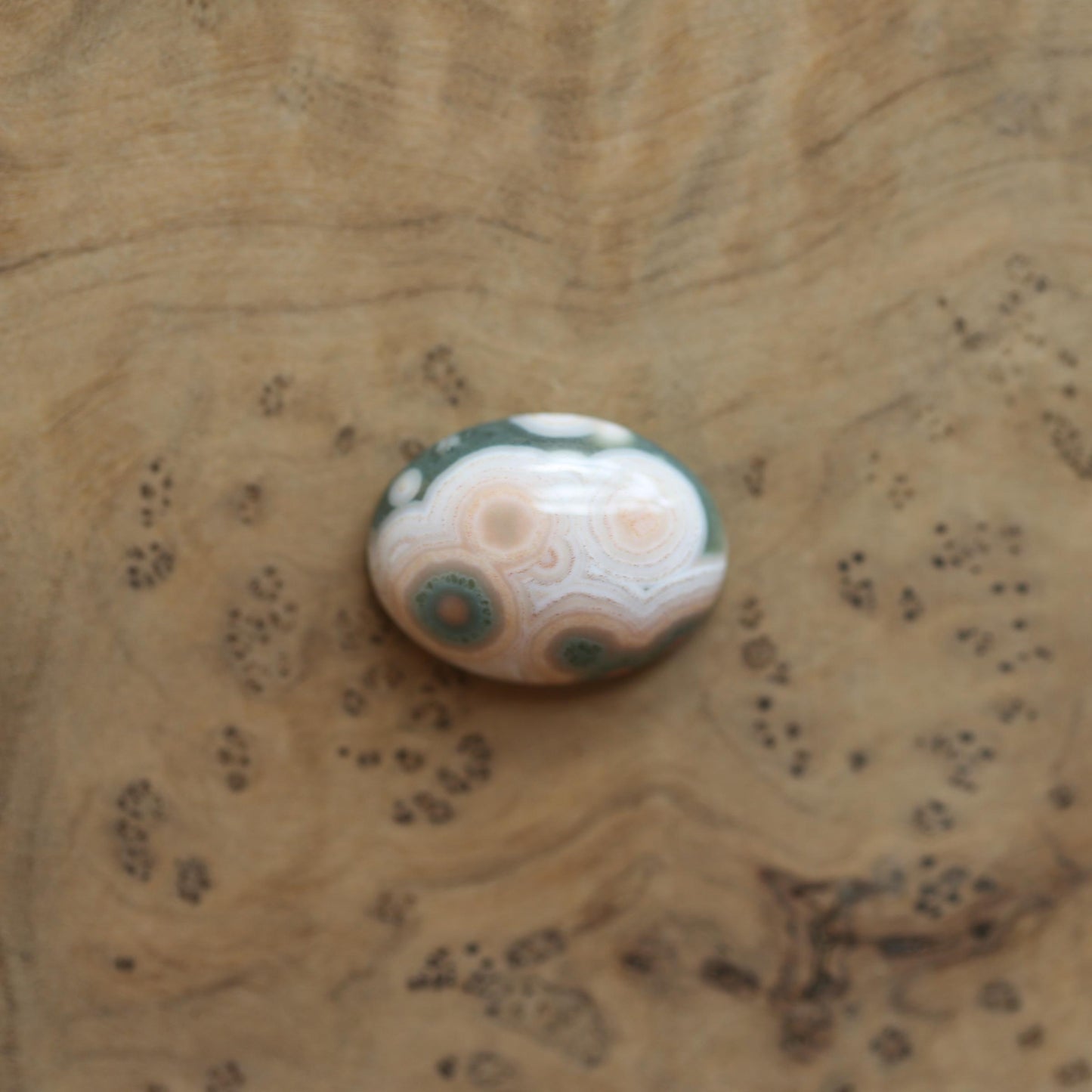 Custom Ocean Jasper East West Oval Ring - .925 Sterling Silver - Unisex - Men's Ring