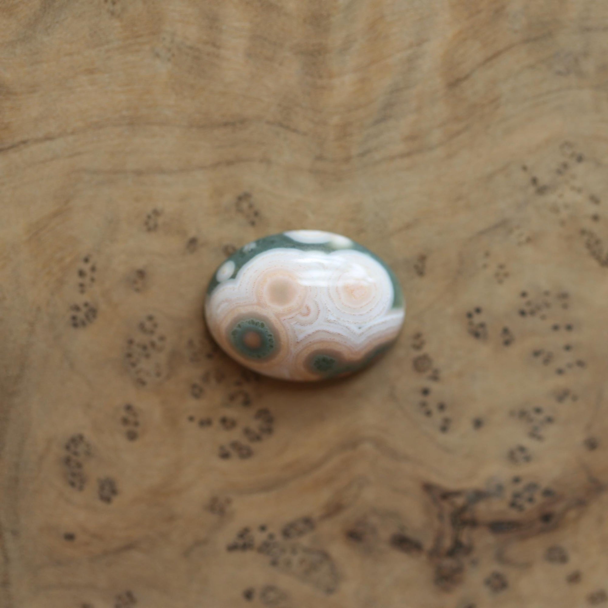 Custom Ocean Jasper East West Oval Ring - .925 Sterling Silver - Unisex - Men's Ring