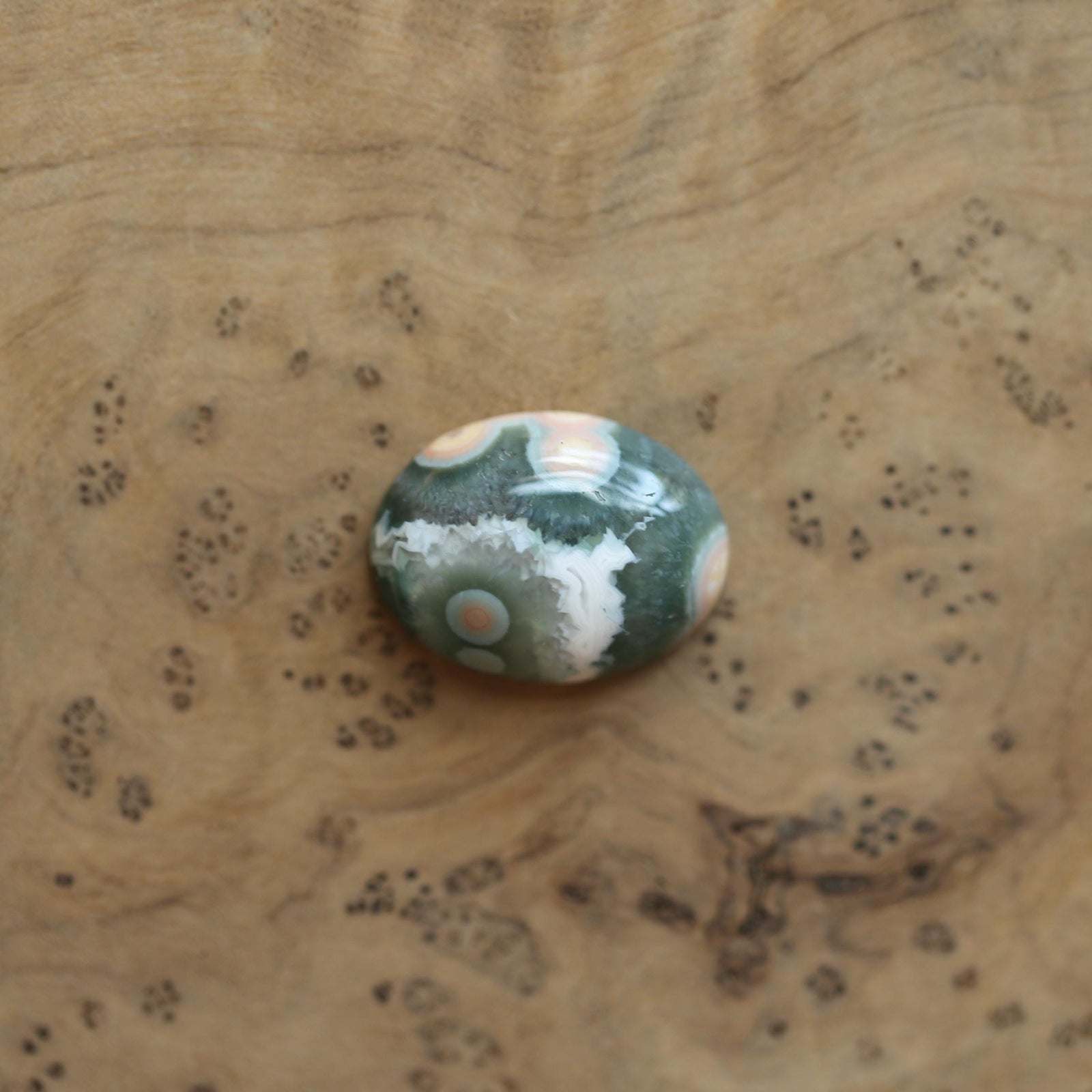 Custom Ocean Jasper East West Oval Ring - .925 Sterling Silver - Unisex - Men's Ring