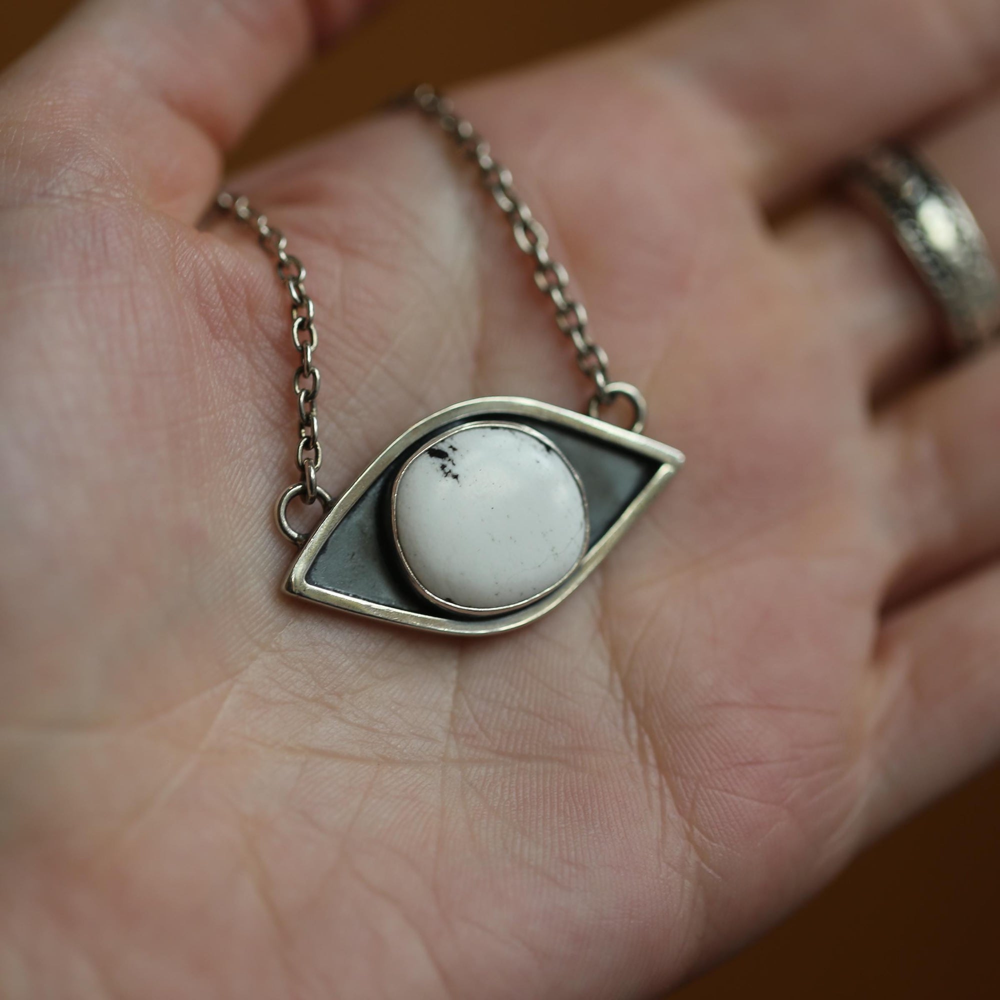 White Buffalo Pendant - Sterling Silver - White Buffalo Necklace