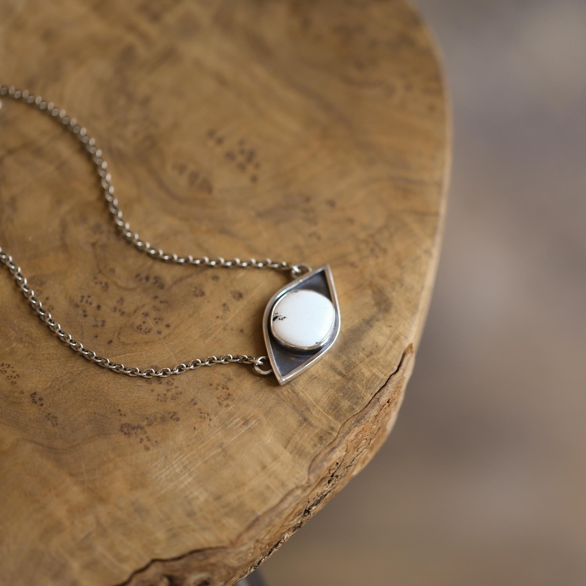 White Buffalo Pendant - Sterling Silver - White Buffalo Necklace
