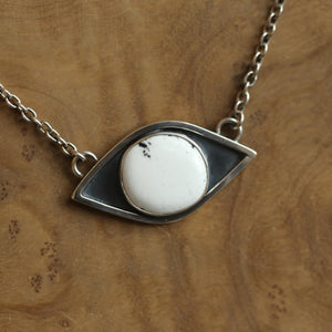 White Buffalo Pendant - Sterling Silver - White Buffalo Necklace