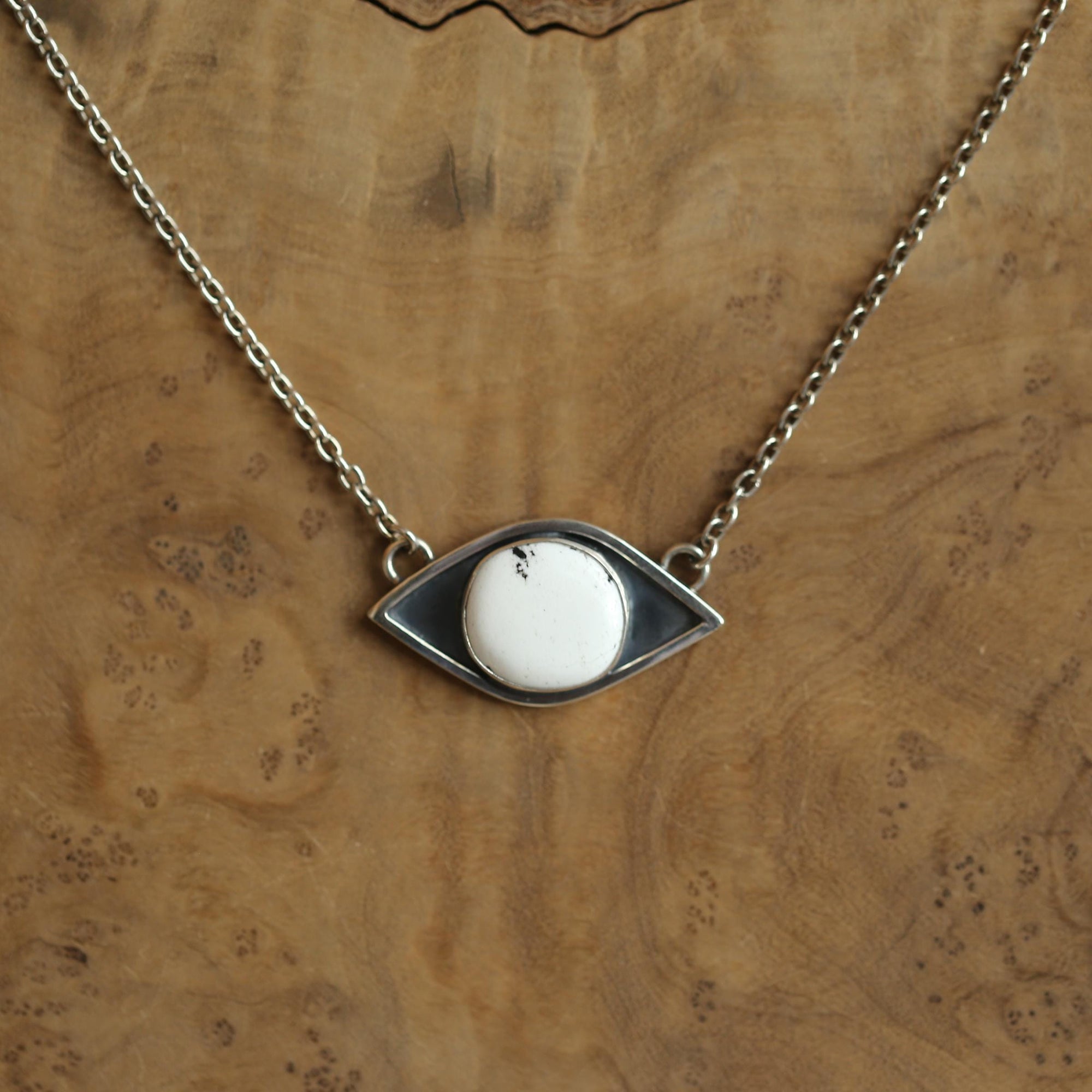 White Buffalo Pendant - Sterling Silver - White Buffalo Necklace
