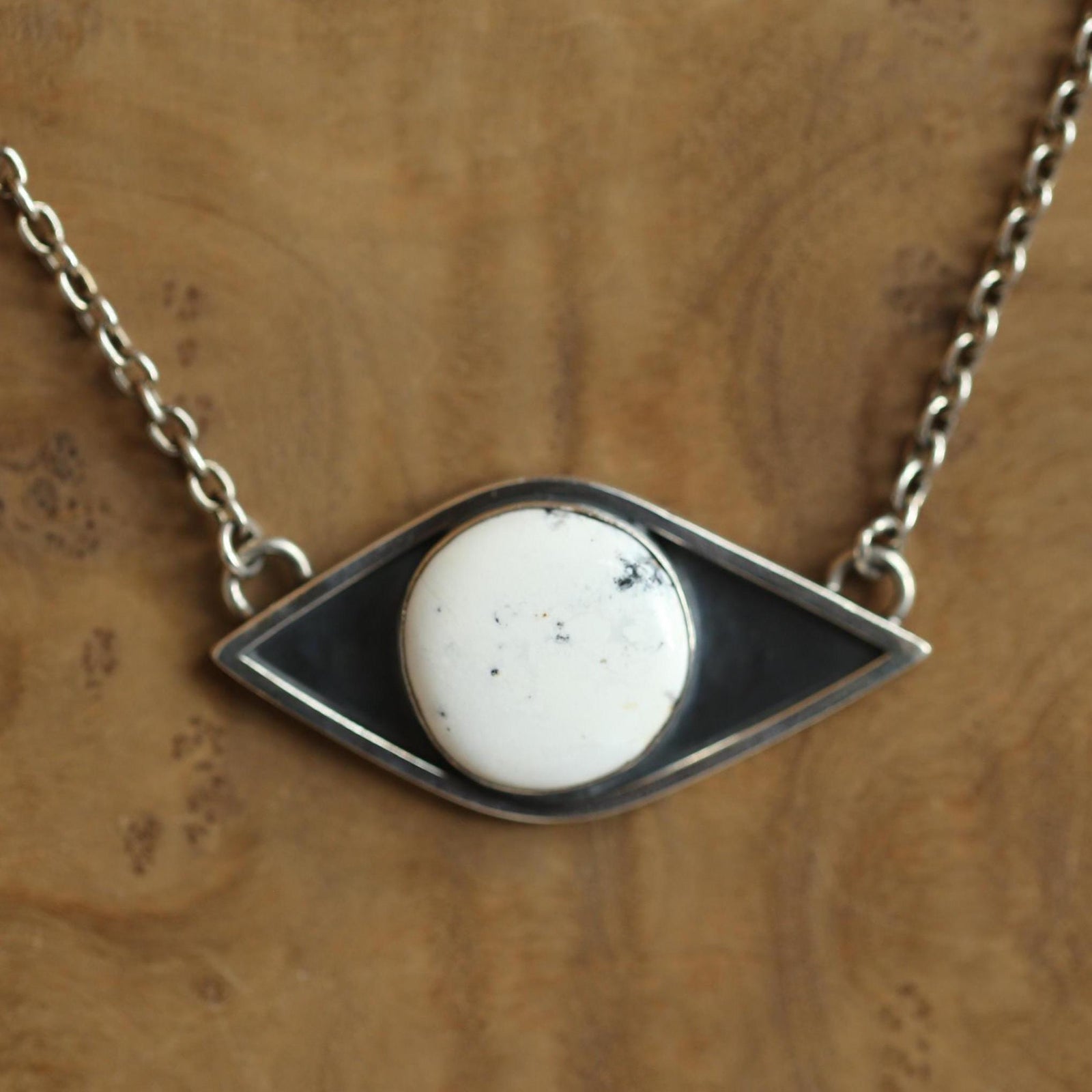 White Buffalo Pendant - Sterling Silver - White Buffalo Necklace