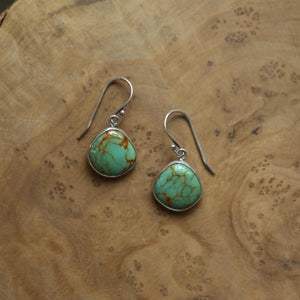 Turquoise Drop Earrings - Choose Your Pair - .925 Sterling Silver