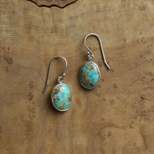 Turquoise Drop Earrings - Choose Your Pair - .925 Sterling Silver