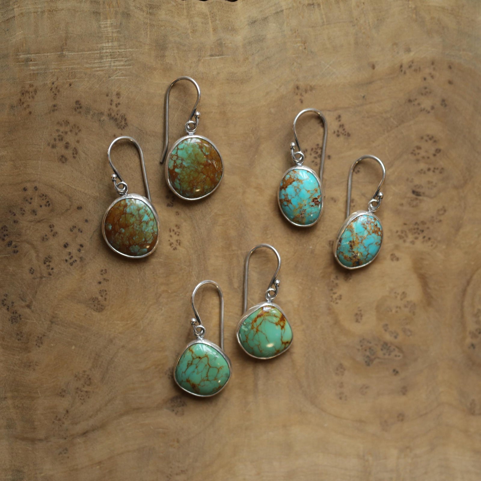 Turquoise Drop Earrings - Choose Your Pair - .925 Sterling Silver