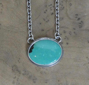 Turquoise Necklace - Turquoise Pendant with Chain