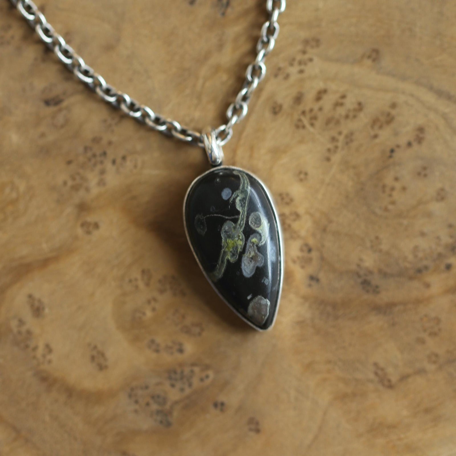 Fossil Jasper Charm Pendant - Sterling Silver - Choose your Pendant