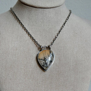 Red Creek Jasper Necklace - Jasper Pendant - Hanging Rock Pendant
