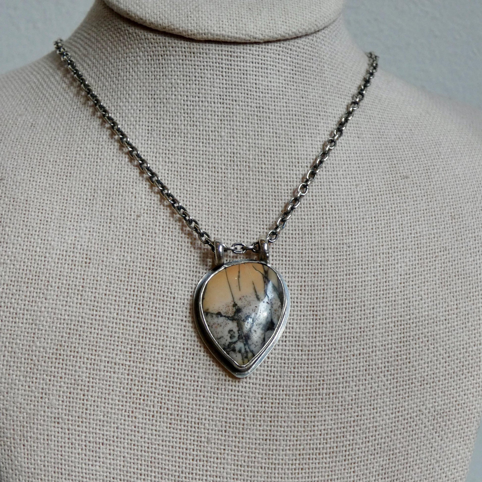 Red Creek Jasper Sterling Silver Pendant Necklace – OOAK Stone
