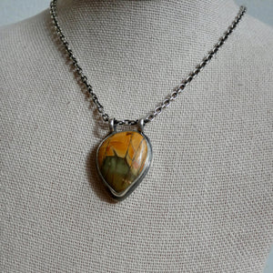 Red Creek Jasper Necklace - Jasper Pendant - Hanging Rock Pendant