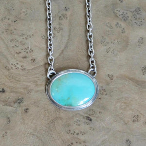 Turquoise Necklace - Turquoise Pendant with Chain