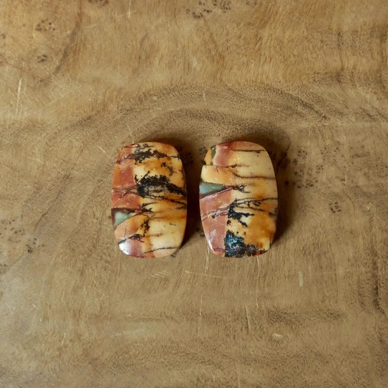 Red Creek Jasper Earrings - .925 Sterling Silver Ring - Silversmith - Jasper Drop Earrings