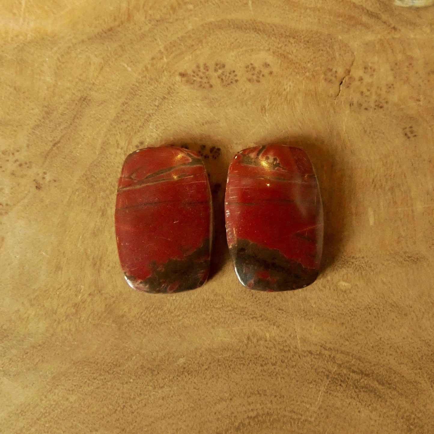 Red Creek Jasper Earrings - .925 Sterling Silver Ring - Choose Your Stone