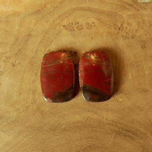 Red Creek Jasper Earrings - .925 Sterling Silver Ring - Silversmith - Jasper Drop Earrings