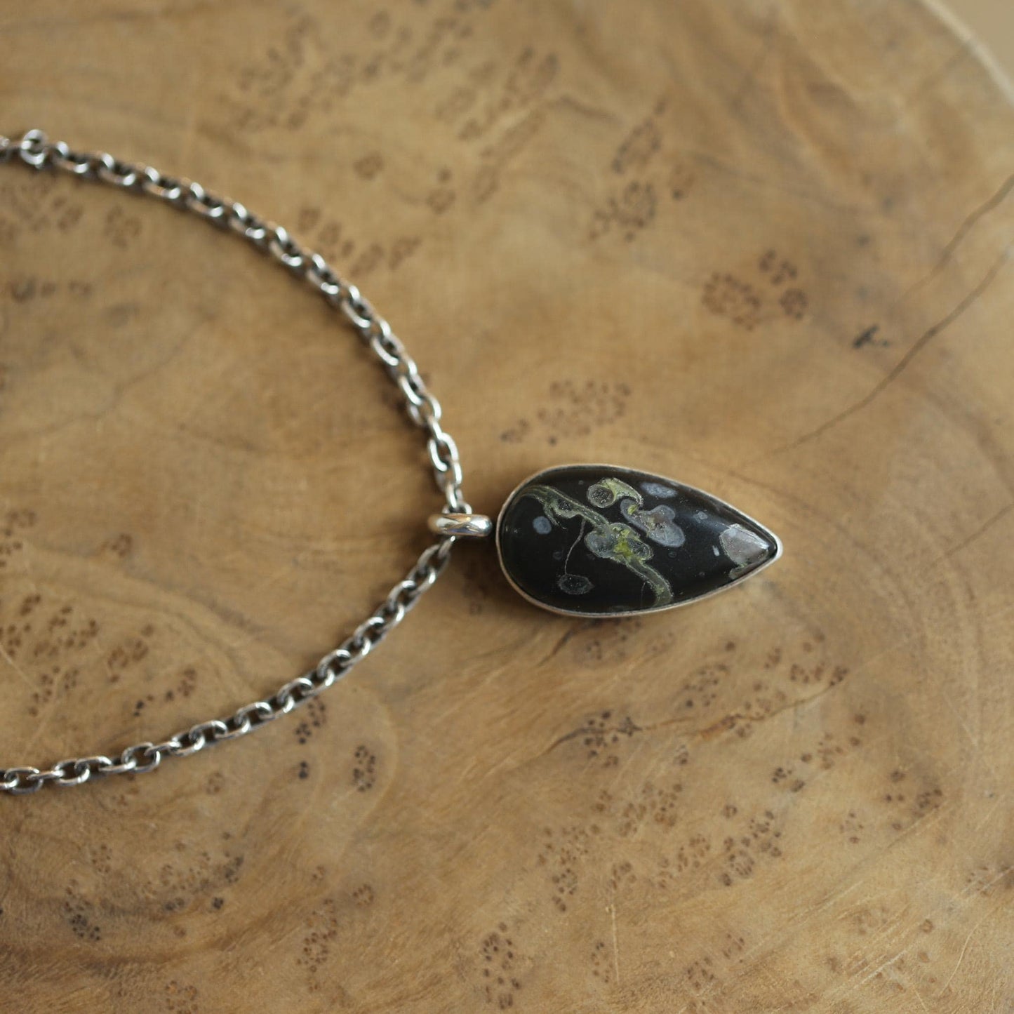 Fossil Jasper Charm Pendant - Sterling Silver - Choose your Pendant