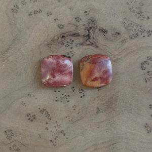 Red Creek Jasper Posts - .925 Sterling Silver Earrings - Jasper Earrings - Silversmith - OOAK