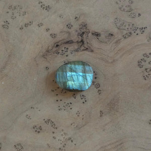Custom Rose Cut Labradorite Ring -Orbits Ring - .925 Sterling Silver - East West Oval Ring