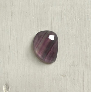 Rose Cut Rainbow Fluorite Pendant - Silversmith - Purple and Green Fluorite Pendant