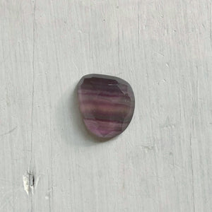 Rose Cut Rainbow Fluorite Pendant - Silversmith - Purple and Green Fluorite Pendant