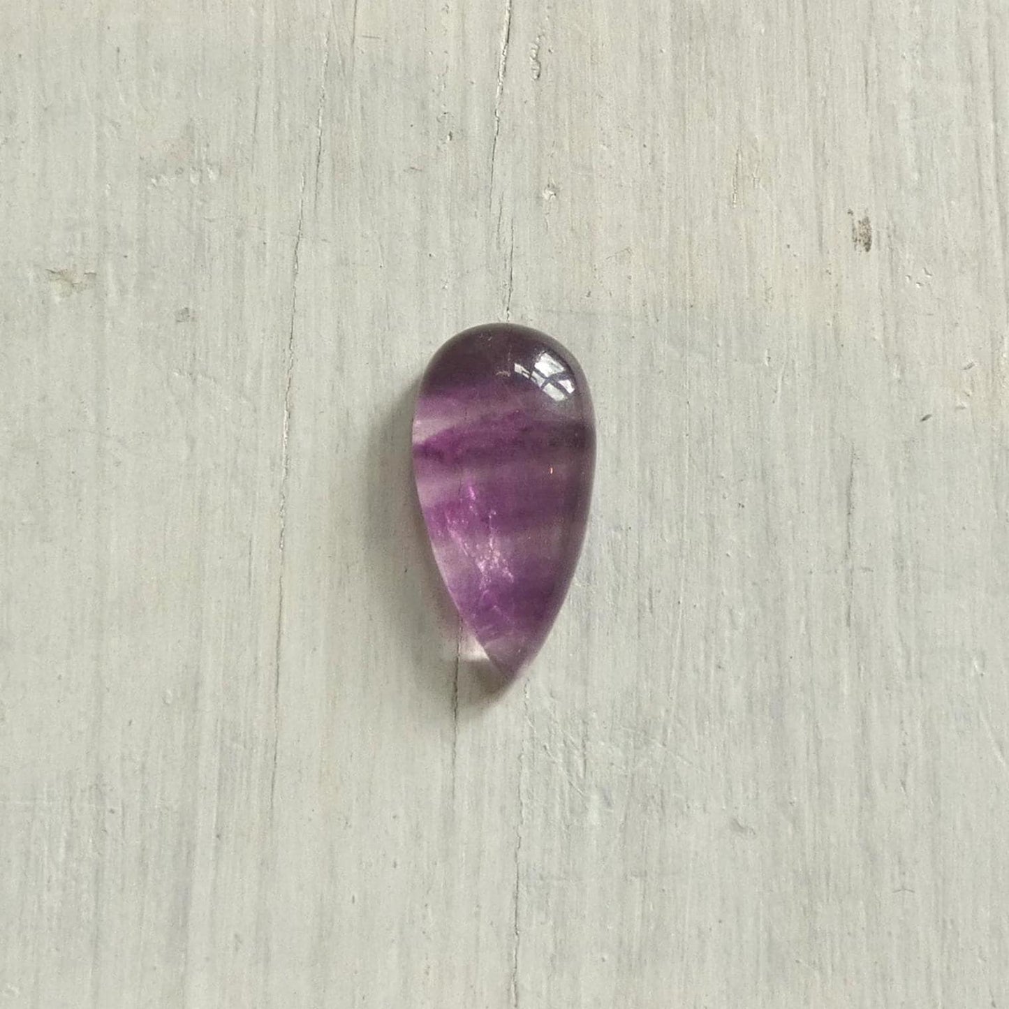 Custom Rainbow Fluorite Pendant - Choose Your Striped Purple Cabochon