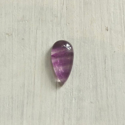 Custom Rainbow Fluorite Pendant - Choose Your Striped Purple Cabochon