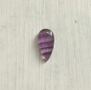 Fluorite Sweetheart Pendant - Silversmith - Striped Purple Fluorite