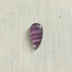 Custom Rainbow Fluorite Pendant - Choose Your Striped Purple Cabochon