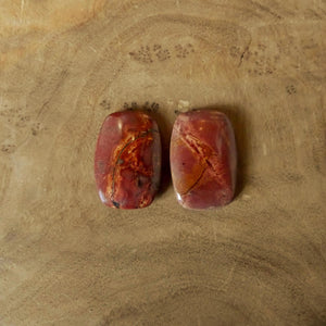 Red Creek Jasper Earrings - .925 Sterling Silver Ring - Silversmith - Jasper Drop Earrings