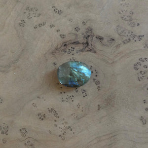 Orbits Ring - Rose Cut Labradorite Ring - .925 Sterling Silver - East West Oval Ring - Silversmith Ring