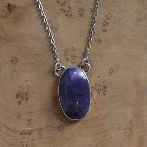 Tiffany Stone Necklace - Choose Your Tiffany Stone Pendant - Sterling Silver