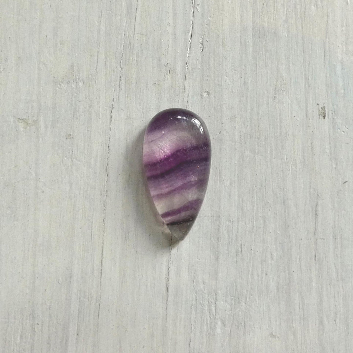 Custom Rainbow Fluorite Pendant - Choose Your Striped Purple Cabochon