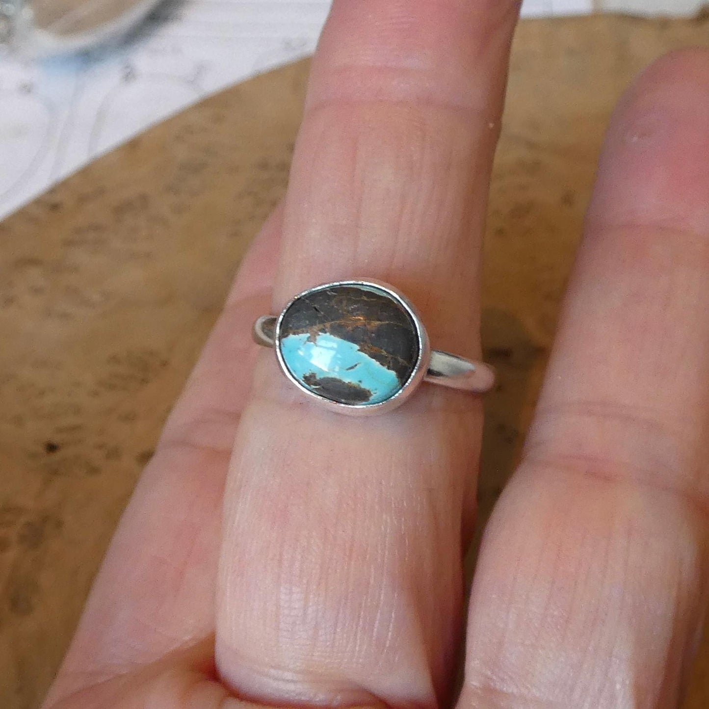 Choose your Black Jack Turquoise Ring - Silversmith Ring