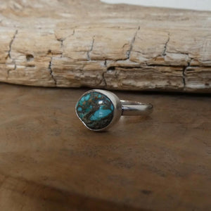 Ready to Ship - Sleeping Beauty Turquoise Ring - Silversmith Ring - Delica Ring - Turquoise Ring