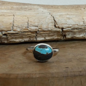 Ready to Ship - Sleeping Beauty Turquoise Ring - Silversmith Ring - Delica Ring - Turquoise Ring