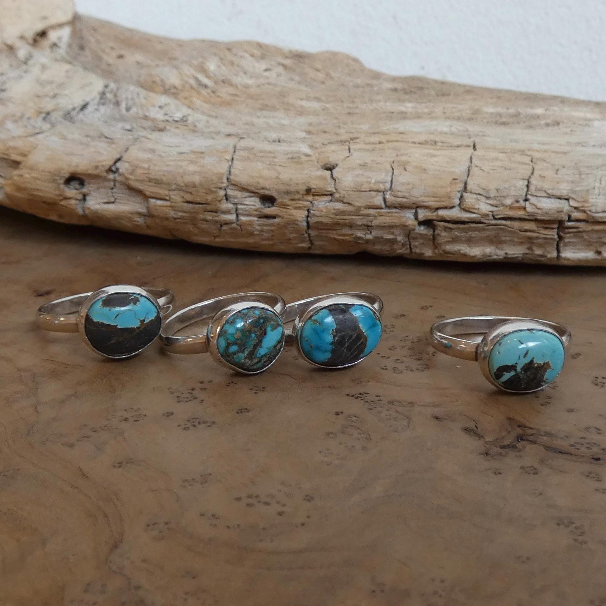 Choose your Black Jack Turquoise Ring - Silversmith Ring