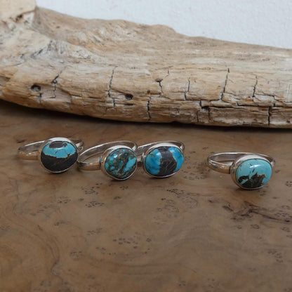 Choose your Black Jack Turquoise Ring - Silversmith Ring