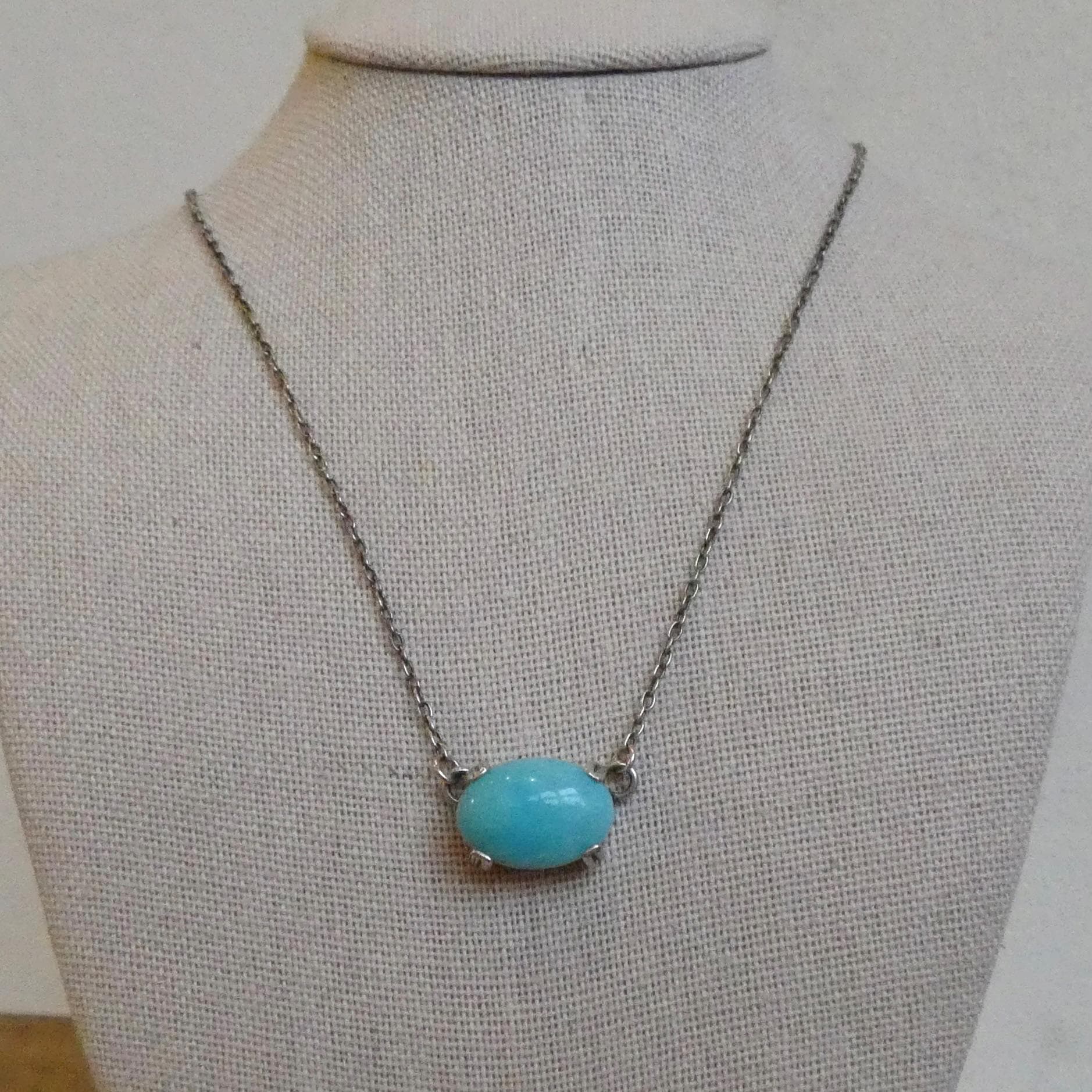 Choose Your Prong Pendant - Sterling Silver - Nephrite - Sunstone - Kunzite - Amazonite