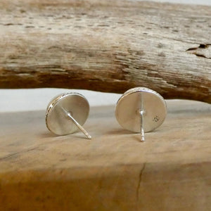 Mother Of Pearl Earrings - Traditional Posts - White Nacre Post Earrings - Sterling Silver